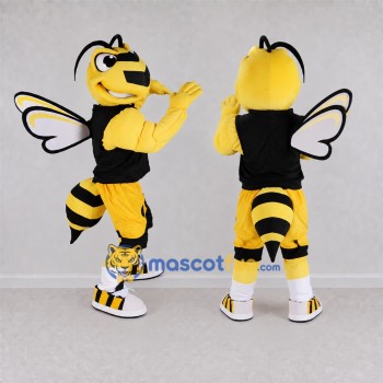 Custom Yellow and Black Hornet Mascot Costume Adult Full Body Suit for Sports Events
