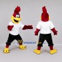 Custom Red Rooster Mascot Costume Adult Full Body Suit for Sports Events
