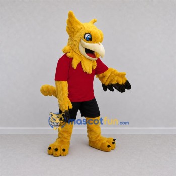 Custom Golden Yellow Griffin Mascot Costume Adult Full Body Suit for Fantasy Events
