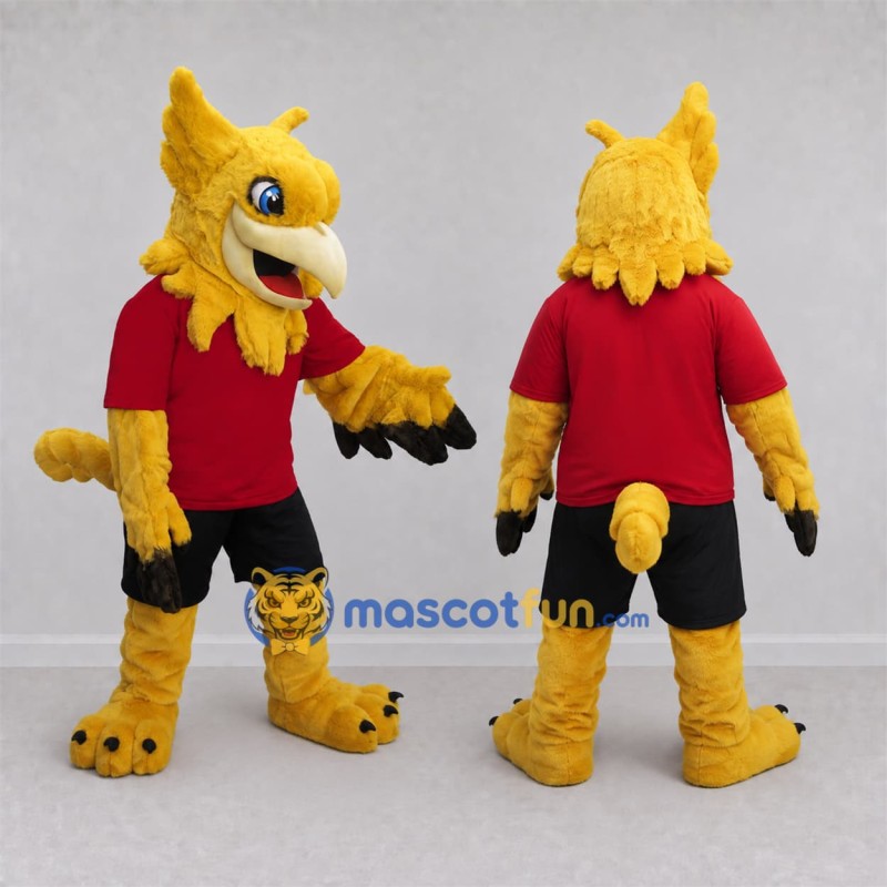 Custom Golden Yellow Griffin Mascot Costume Adult Full Body Suit for Fantasy Events Custom Golden Yellow Griffin Mascot Costume Adult Full Body Suit for Fantasy Events