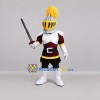 Custom Burgundy and Silver Knight Mascot Costume Adult Full Body Suit for Medieval Events