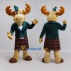 Custom Tan Highlander Moose Mascot Costume Adult Full Body Suit for Highland Games