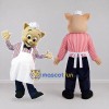 Custom Pink Chef Pig Mascot Costume Adult Full Body Suit for Food Festivals Custom Pink Chef Pig Mascot Costume Adult Full Body Suit for Food Festivals