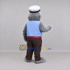 Custom Gray Sailor Seal Mascot Costume Adult Full Body Suit for Marine Events Custom Gray Sailor Seal Mascot Costume Adult Full Body Suit for Marine Events