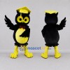 Custom Black and Yellow Graduation Owl Mascot Costume Adult Full Body Suit for Graduation Events Custom Black and Yellow Graduation Owl Mascot Costume Adult Full Body Suit for Graduation Events