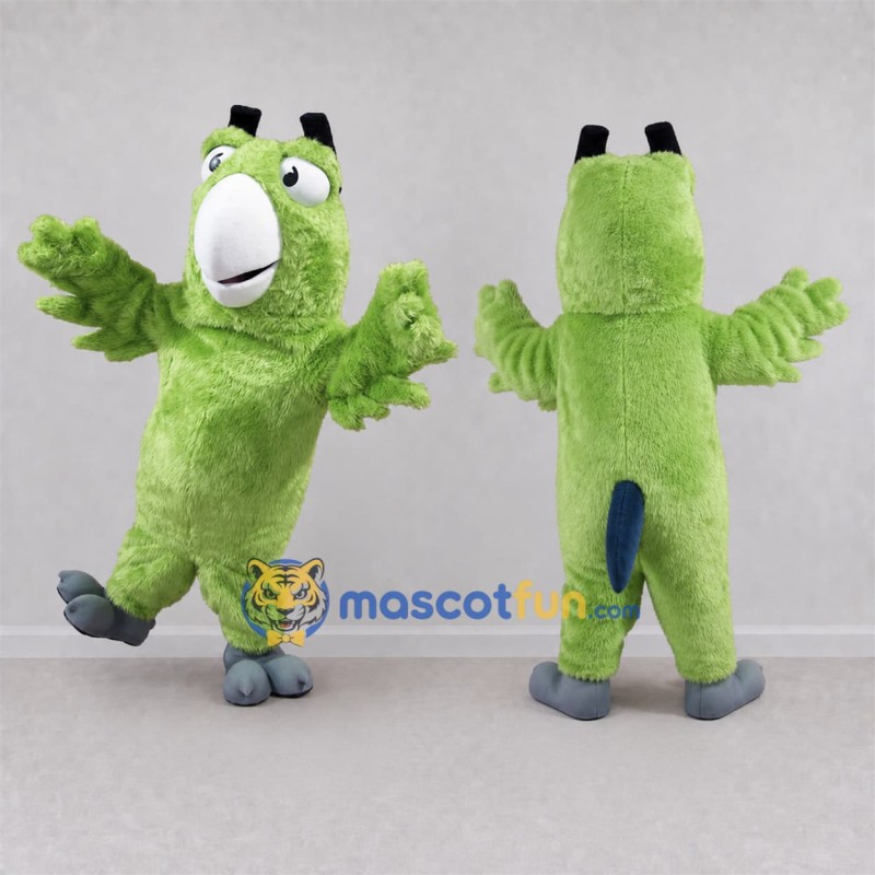 Custom Green Bird Mascot Costume Adult Full Body Suit for School Events Custom Green Bird Mascot Costume Adult Full Body Suit for School Events