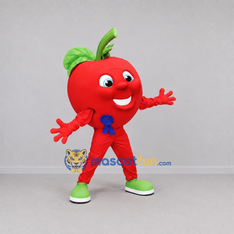 Custom Red Apple Mascot Costume Adult Full Body Suit for Healthy Eating Events Custom Red Apple Mascot Costume Adult Full Body Suit for Healthy Eating Events
