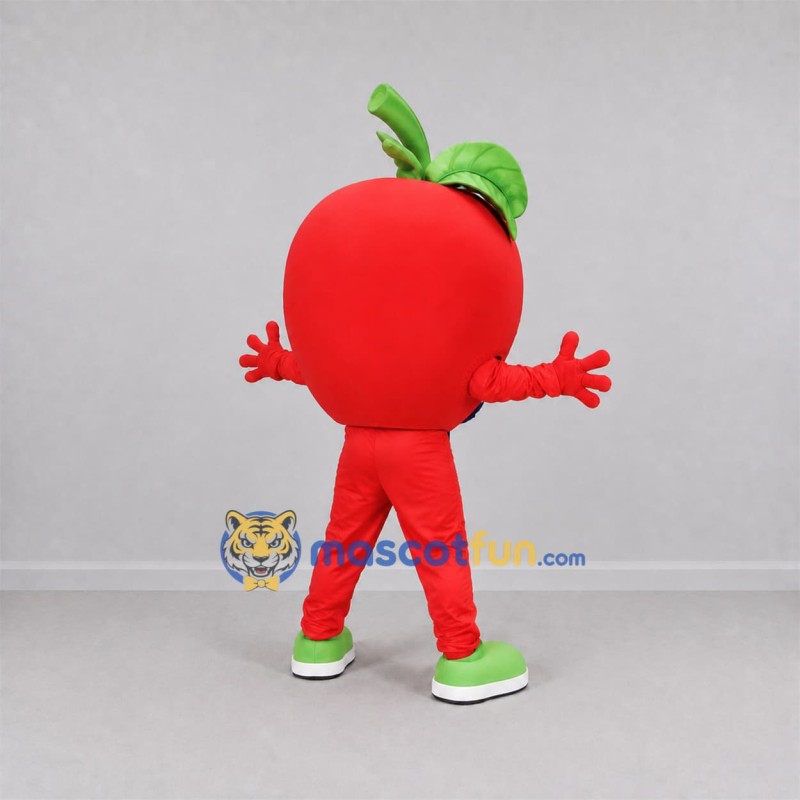 Custom Red Apple Mascot Costume Adult Full Body Suit for Healthy Eating Events Custom Red Apple Mascot Costume Adult Full Body Suit for Healthy Eating Events