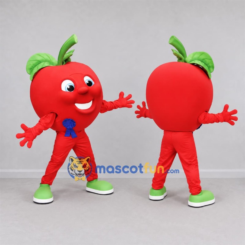 Custom Red Apple Mascot Costume Adult Full Body Suit for Healthy Eating Events Custom Red Apple Mascot Costume Adult Full Body Suit for Healthy Eating Events