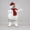 Custom White Snowman Mascot Costume Adult Full Body Suit for Christmas Events Custom White Snowman Mascot Costume Adult Full Body Suit for Christmas Events