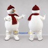 Custom White Snowman Mascot Costume Adult Full Body Suit for Christmas Events