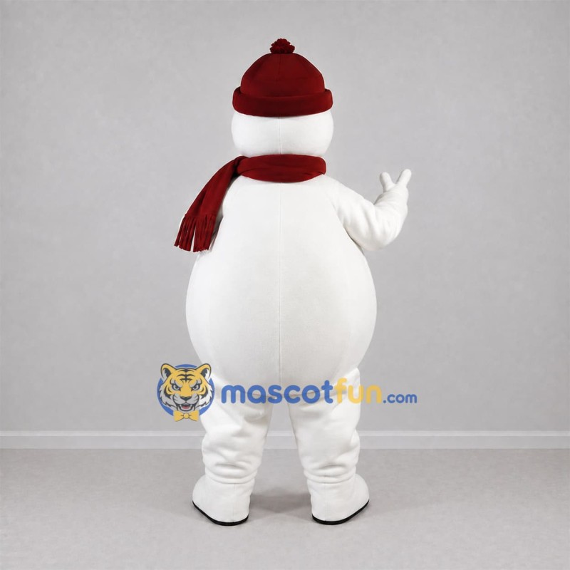 Custom White Snowman Mascot Costume Adult Full Body Suit for Christmas Events Custom White Snowman Mascot Costume Adult Full Body Suit for Christmas Events