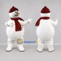 Custom White Snowman Mascot Costume Adult Full Body Suit for Christmas Events
