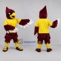 Custom Burgundy Cardinal Bird Mascot Costume Adult Full Body Suit for Sports Events