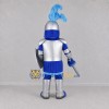 Custom Blue and Silver Knight Mascot Costume Adult Full Body Suit for Medieval Events Custom Blue and Silver Knight Mascot Costume Adult Full Body Suit for Medieval Events