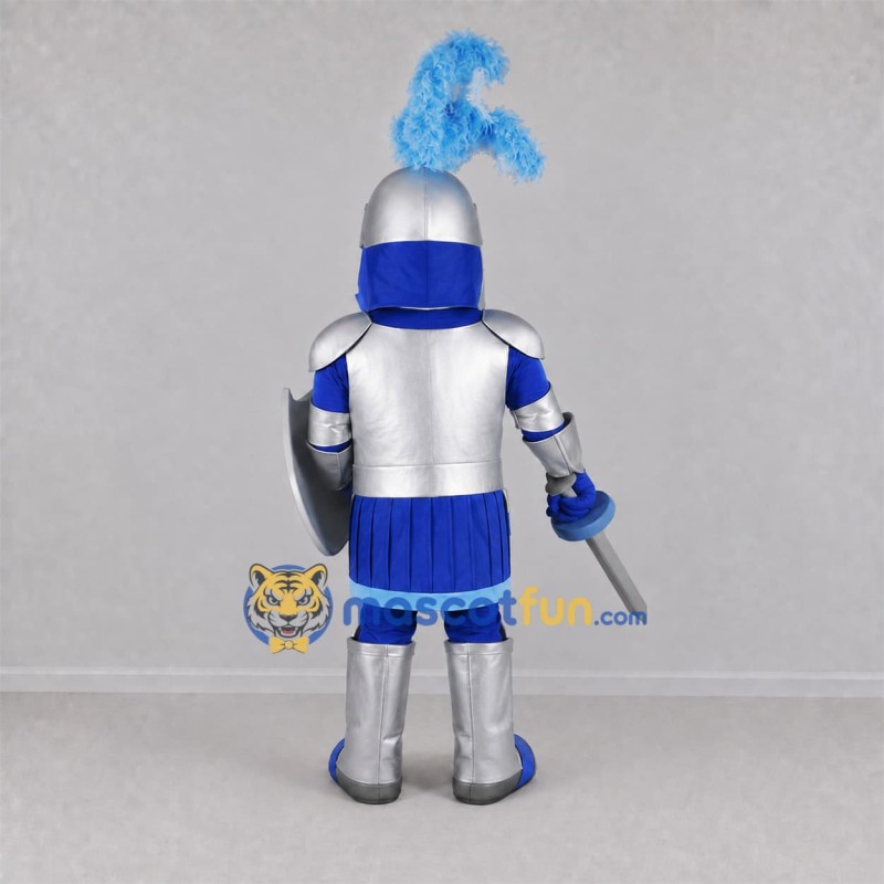 Custom Blue and Silver Knight Mascot Costume Adult Full Body Suit for Medieval Events Custom Blue and Silver Knight Mascot Costume Adult Full Body Suit for Medieval Events