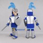 Custom Blue and Silver Knight Mascot Costume Adult Full Body Suit for Medieval Events