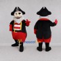 Custom Red and Black Pirate Mascot Costume Adult Full Body Suit for Pirate Parties