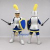 Custom Blue and Silver Knight Mascot Costume Adult Full Body Suit for Medieval Events Custom Blue and Silver Knight Mascot Costume Adult Full Body Suit for Medieval Events