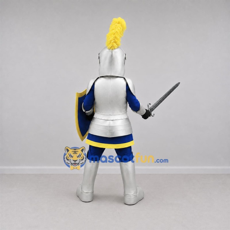 Custom Blue and Silver Knight Mascot Costume Adult Full Body Suit for Medieval Events Custom Blue and Silver Knight Mascot Costume Adult Full Body Suit for Medieval Events