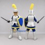 Custom Blue and Silver Knight Mascot Costume Adult Full Body Suit for Medieval Events