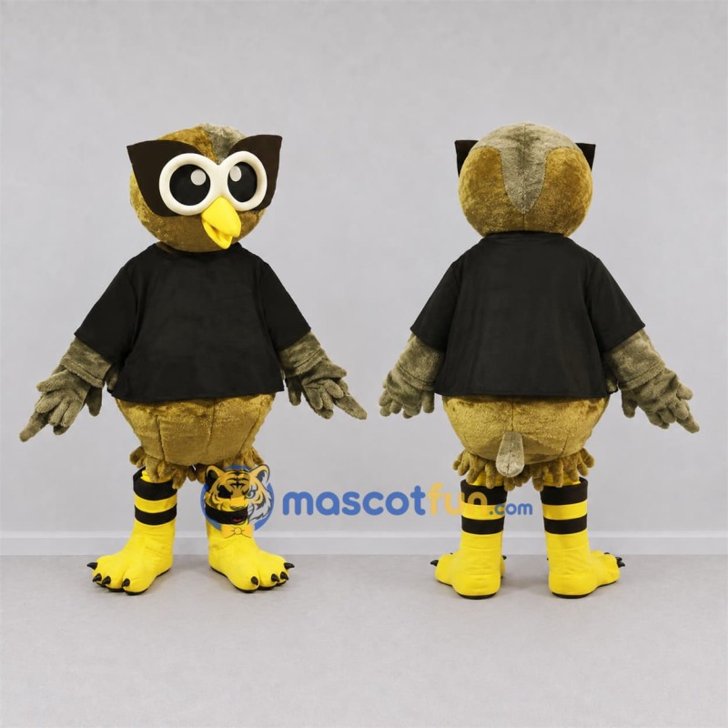 Custom Brown Owl Mascot Costume Adult Full Body Suit for School Events Custom Brown Owl Mascot Costume Adult Full Body Suit for School Events