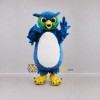 Custom Blue and White Owl Mascot Costume Adult Full Body Suit for School Events Custom Blue and White Owl Mascot Costume Adult Full Body Suit for School Events