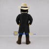 Custom Black and Tan Cowboy Sheriff Mascot Costume Adult Full Body Suit for Western Events Custom Black and Tan Cowboy Sheriff Mascot Costume Adult Full Body Suit for Western Events