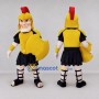 Custom Yellow and Black Spartan Warrior Mascot Costume Adult Full Body Suit for Sports Events