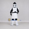 Custom White and Black Knight Mascot Costume Adult Full Body Suit for Medieval Events Custom White and Black Knight Mascot Costume Adult Full Body Suit for Medieval Events