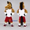 Custom Brown and White Horse Mascot Costume Adult Full Body Suit for Sports Events Custom Brown and White Horse Mascot Costume Adult Full Body Suit for Sports Events