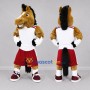 Custom Brown and White Horse Mascot Costume Adult Full Body Suit for Sports Events