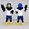 Custom Blue and Black Bird Mascot Costume Adult Full Body Suit for Sports Events