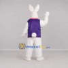 Custom White and Purple Easter Bunny Mascot Costume Adult Full Body Suit for Easter Events Custom White and Purple Easter Bunny Mascot Costume Adult Full Body Suit for Easter Events