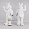 Custom White Rabbit Mascot Costume Adult Full Body Suit for Easter Events Custom White Rabbit Mascot Costume Adult Full Body Suit for Easter Events