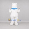 Custom White and Blue Polar Bear Mascot Costume Adult Full Body Suit for Winter Events Custom White and Blue Polar Bear Mascot Costume Adult Full Body Suit for Winter Events