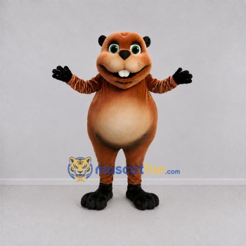 Custom Brown Groundhog Mascot Costume Adult Full Body Suit for Groundhog Day Events