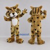 Custom Tan and Black Wildcat Mascot Costume Adult Full Body Suit for Sports Events Custom Tan and Black Wildcat Mascot Costume Adult Full Body Suit for Sports Events