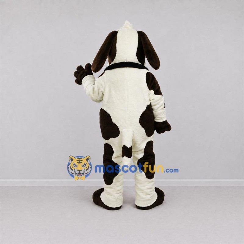 Custom White and Brown Dog Mascot Costume Adult Full Body Suit for Pet Events Custom White and Brown Dog Mascot Costume Adult Full Body Suit for Pet Events