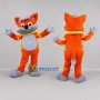 Custom Orange and Gray Cat Mascot Costume Adult Full Body Suit for School Events