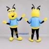 Custom Yellow and Blue Insect Mascot Costume Adult Full Body Suit for School Events Custom Yellow and Blue Insect Mascot Costume Adult Full Body Suit for School Events