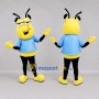 Custom Yellow and Blue Insect Mascot Costume Adult Full Body Suit for School Events