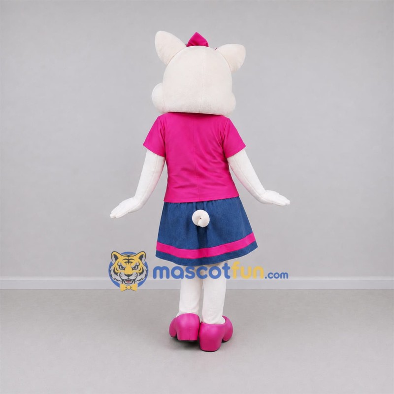 Custom White and Pink Pig Mascot Costume Adult Full Body Suit for Farm Events Custom White and Pink Pig Mascot Costume Adult Full Body Suit for Farm Events