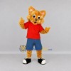 Custom Orange and Red Cat Mascot Costume Adult Full Body Suit for School Events Custom Orange and Red Cat Mascot Costume Adult Full Body Suit for School Events