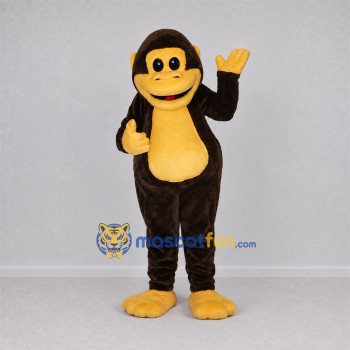 Custom Brown and Tan Monkey Mascot Costume Adult Full Body Suit for Jungle Events Custom Brown and Tan Monkey Mascot Costume Adult Full Body Suit for Jungle Events