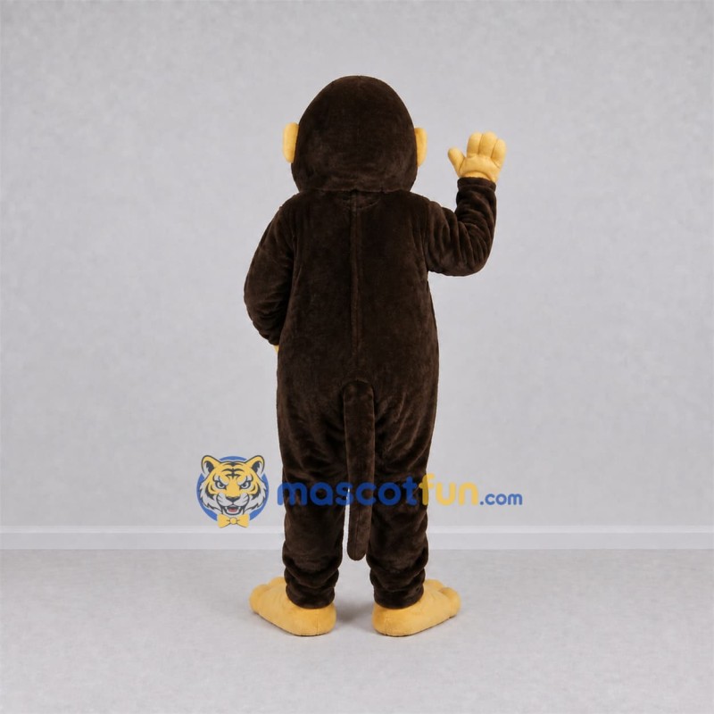 Custom Brown and Tan Monkey Mascot Costume Adult Full Body Suit for Jungle Events