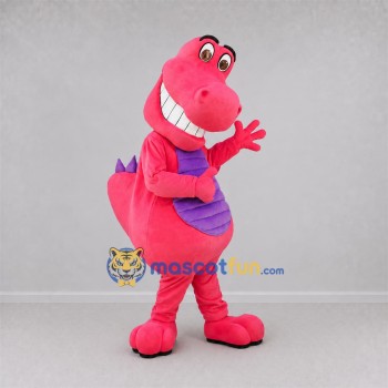 Custom Pink and Purple Dinosaur Mascot Costume Adult Full Body Suit for Dinosaur Parties Custom Pink and Purple Dinosaur Mascot Costume Adult Full Body Suit for Dinosaur Parties