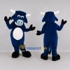 Custom Navy Blue and White Bull Mascot Costume Adult Full Body Suit for Sports Events Custom Navy Blue and White Bull Mascot Costume Adult Full Body Suit for Sports Events