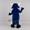 Custom Navy Blue and White Bull Mascot Costume Adult Full Body Suit for Sports Events Custom Navy Blue and White Bull Mascot Costume Adult Full Body Suit for Sports Events