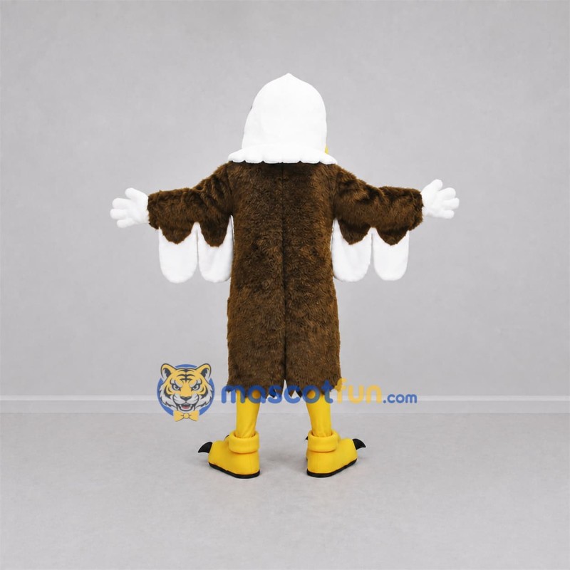 Custom Brown and White Bald Eagle Mascot Costume Adult Full Body Suit for Sports Events Custom Brown and White Bald Eagle Mascot Costume Adult Full Body Suit for Sports Events